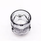 Midnight Grey Buddha Faces Candle Jar