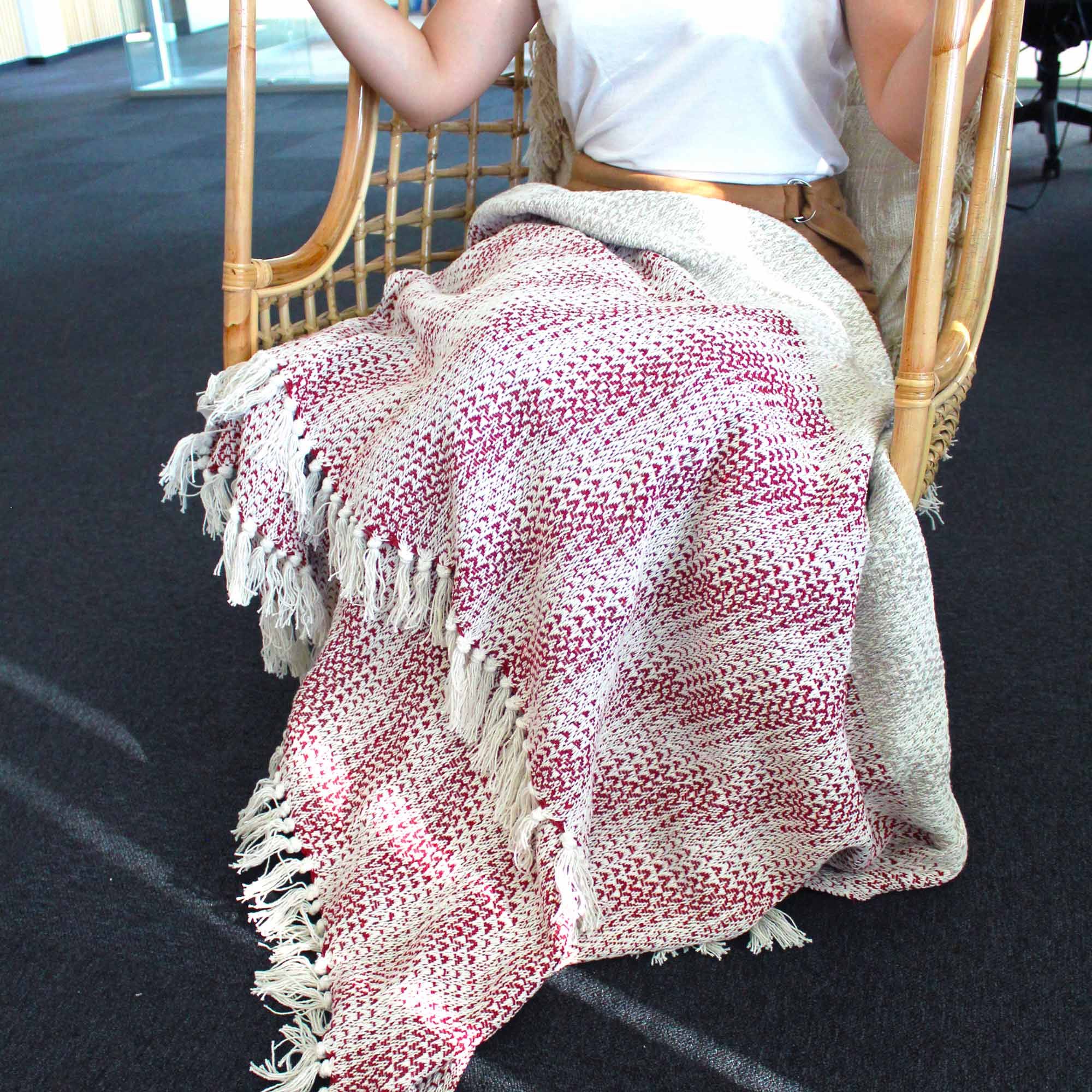 Ruby Two Tone Boho Comfort Throws