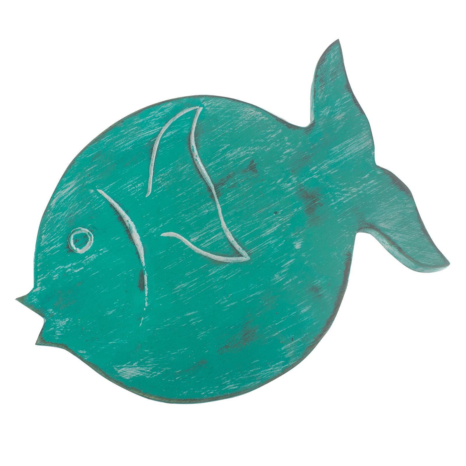 Turquoise Albasia Wood Fish Stand