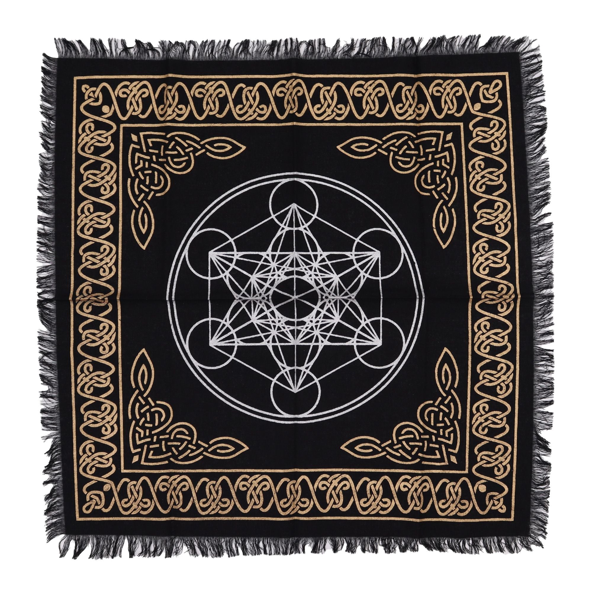 Chakra Chart Esoteric Fringed Altar Cloth