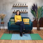 Blue/ Green Indian Cotton Rug