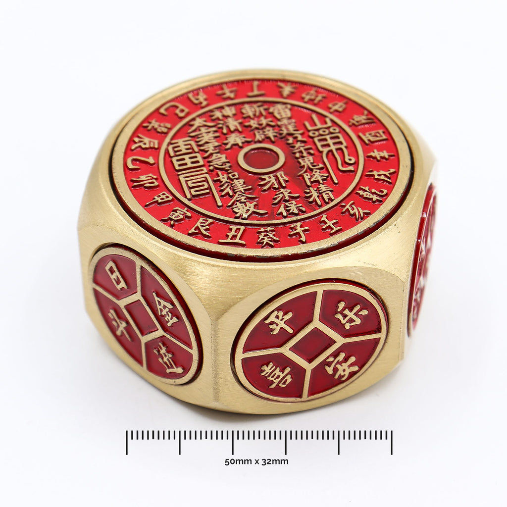Auspicious Date Selector Feng Shui Fortune Red Calendar & Coin Dice