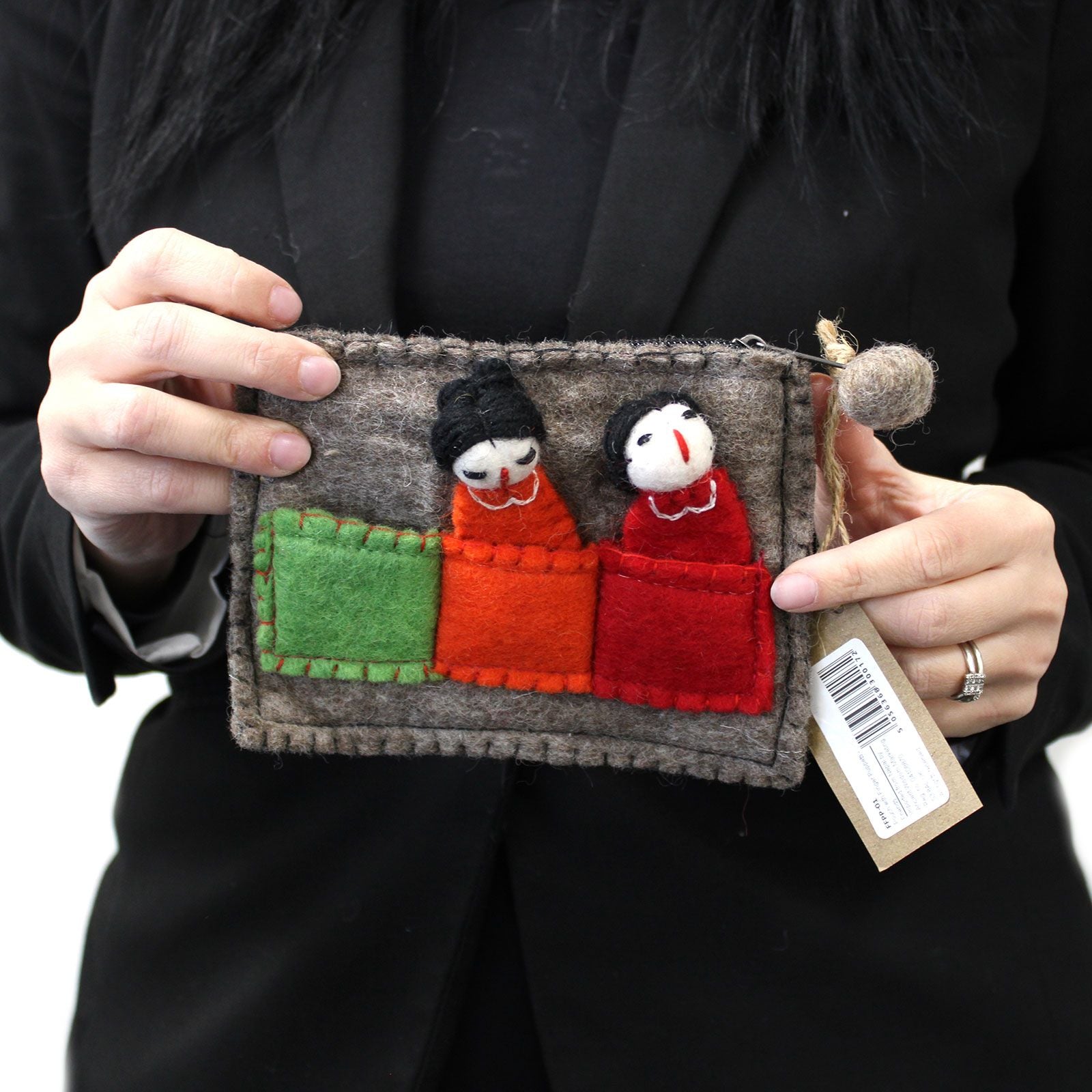 Friends Felt Pouch with Finger Puppets | Handmade in Nepal