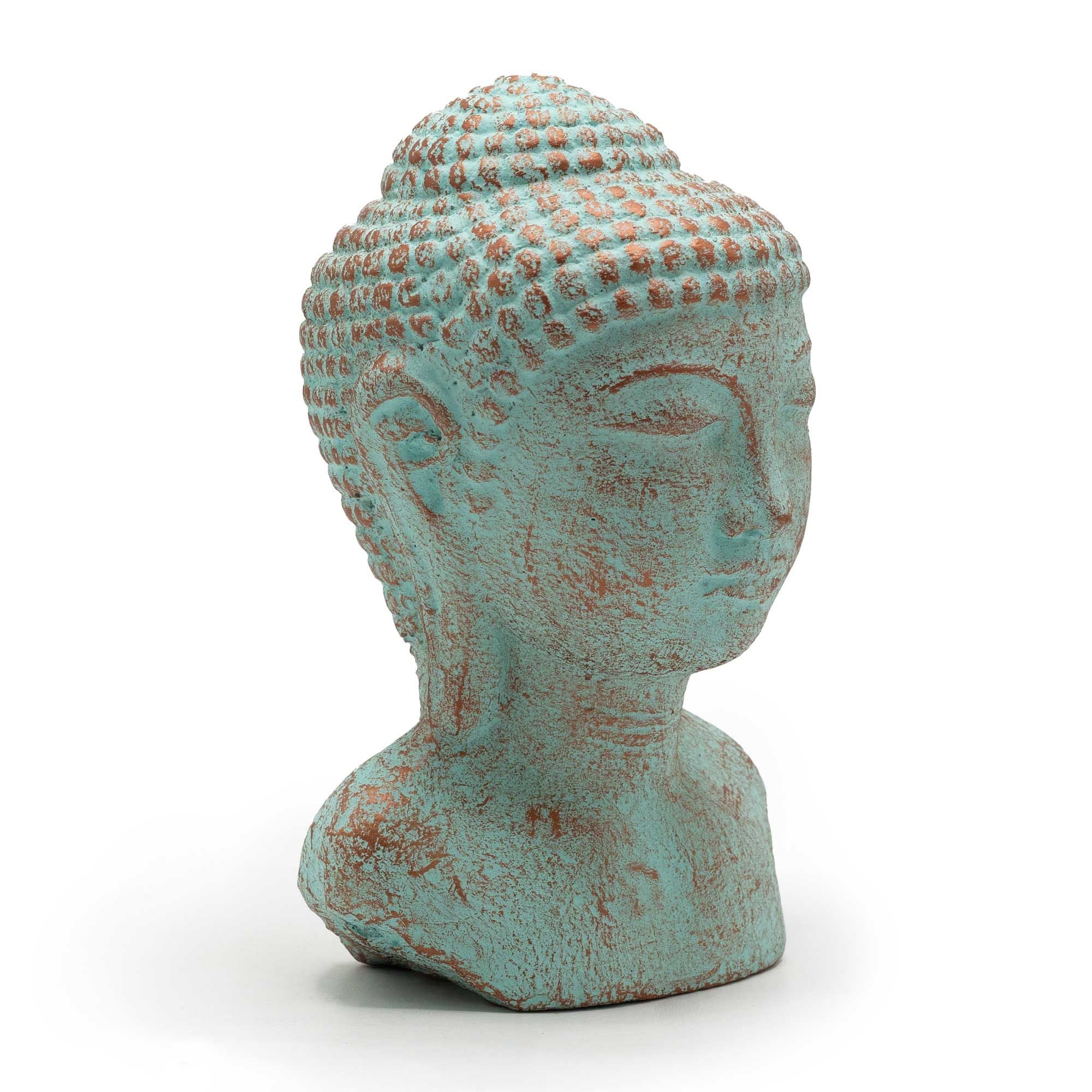 Green Copper Tranquillity Buddha Head