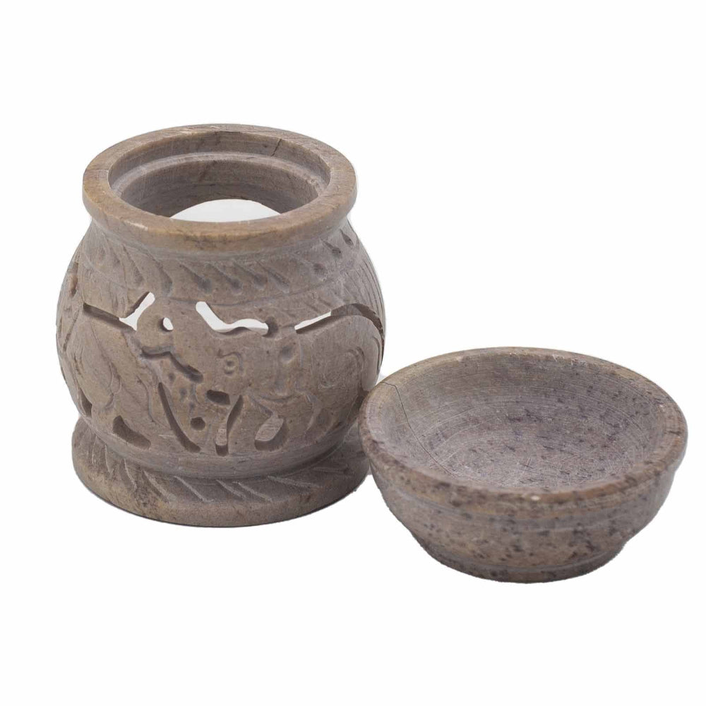 Elephant Small Soapstone Oil Burner