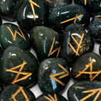 Bloodstone Runes Stone Set in Pouch