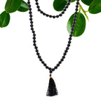 Black Agate 108 Bead Mala