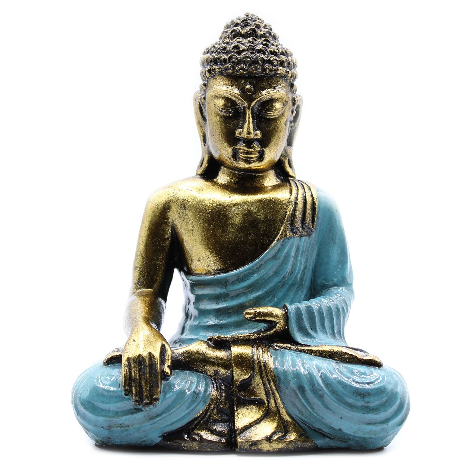 Teal & Gold Buddha  Large
