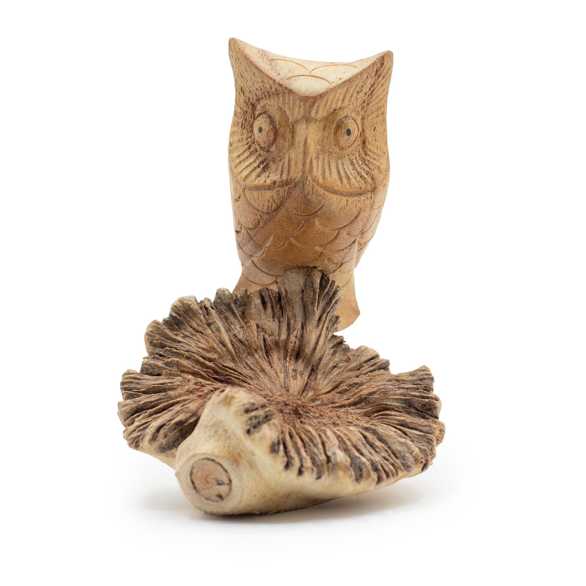 Handmade Parasite Wood Carving — The Watching Owl