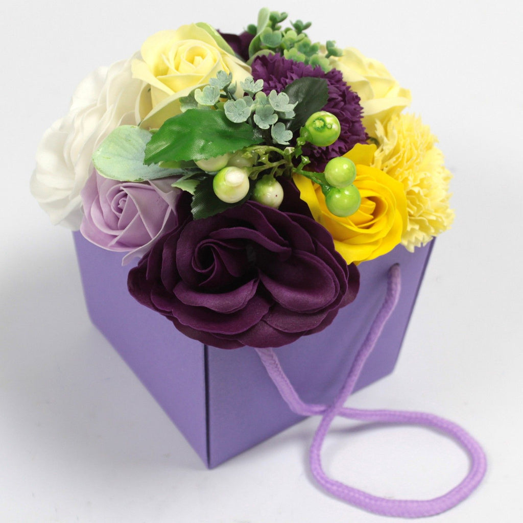 Purple Flower Garden Soap Flower Bouquet