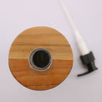 Round Natural Teakwood Soap Dispenser