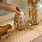 Primavera Natural Floral Glass Vase Candle Holder