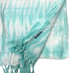 Teal Stripes & Motif Boho Java Art Stole Scarf