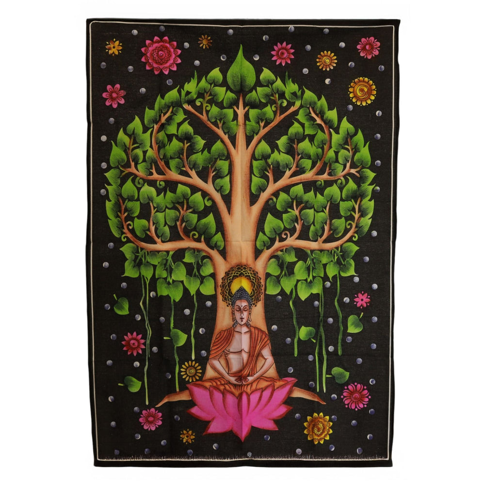 Buddha Bodhi Tree Cotton Wall Art (70x110cm)