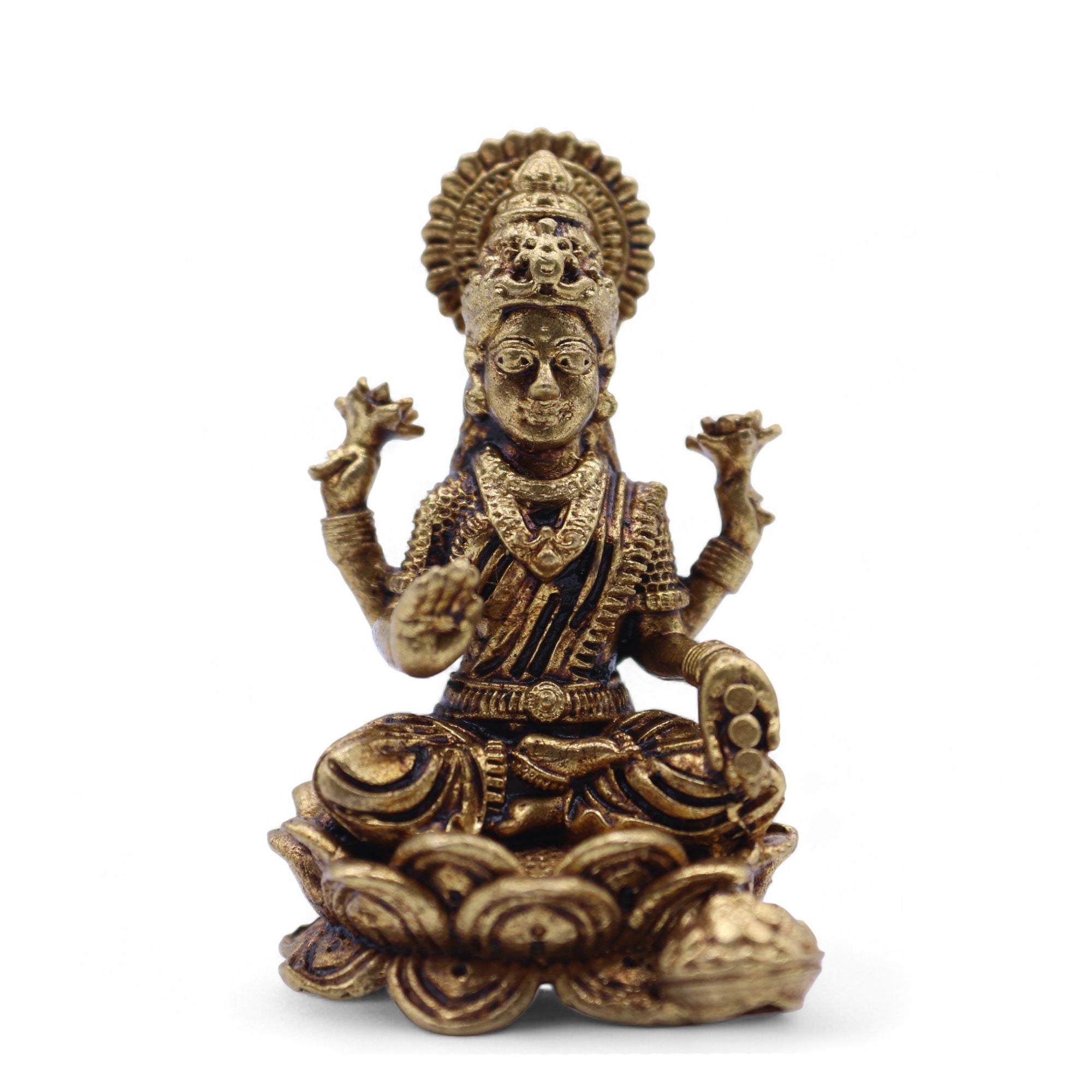Laxmi  Brass Miniature Gods 37mm