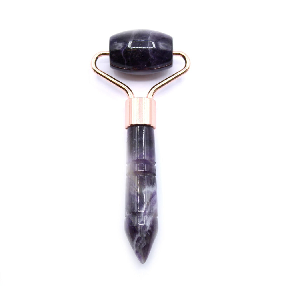Glowing crystal roller on a white background