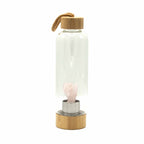 Angel Rejuvenating Rose Quartz Crystal Infused Glass Water Bottle