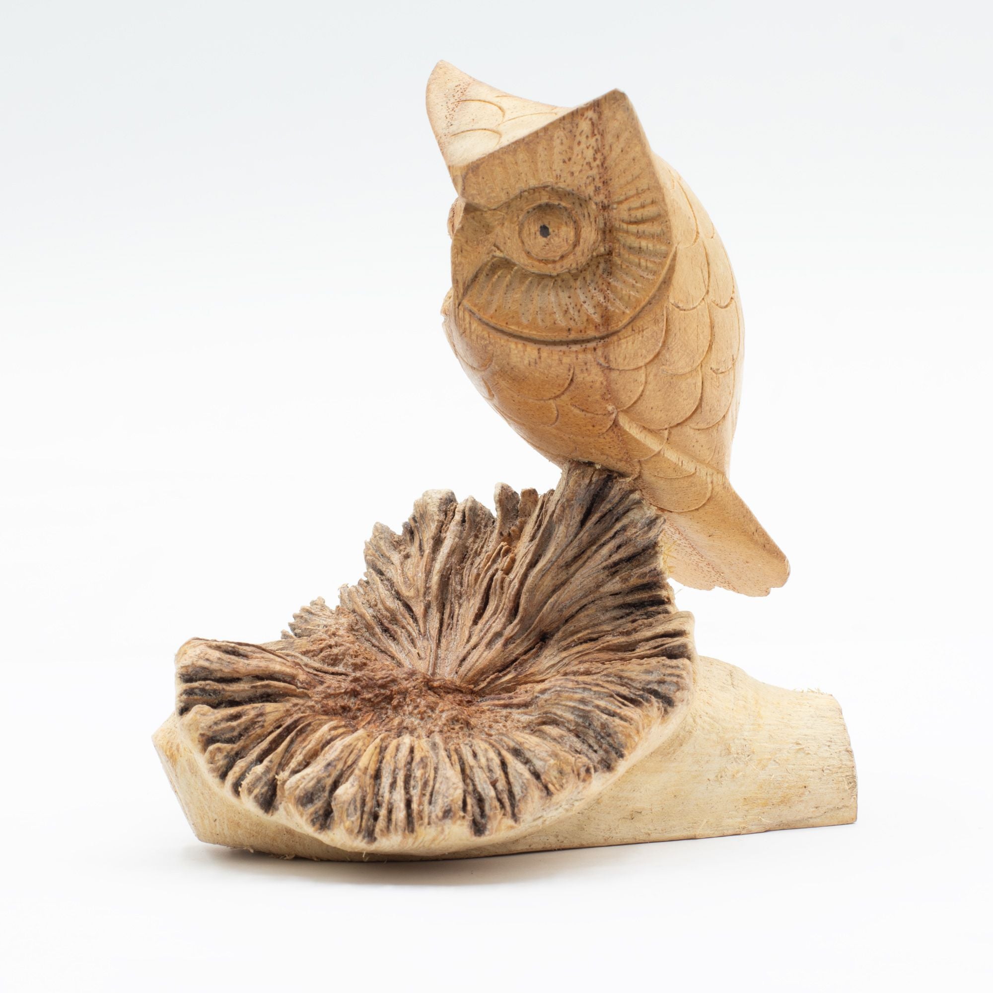 Handmade Parasite Wood Carving — The Watching Owl
