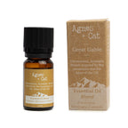 Agnes + Cat essential oil blend bottle and packaging on a white background