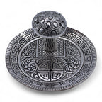 Silver Effect Mushroom Plate  Incense Holder