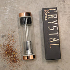 Amethyst  Rose Gold Crystal Glass Tea Infuser Bottle