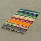 Rainbow Colours Small Rag Rug - 50x90cm