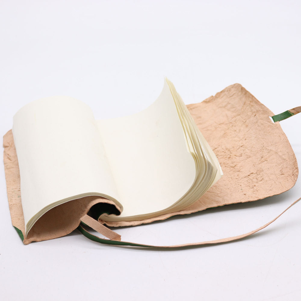 Green Rolled Leather Travel Notebook