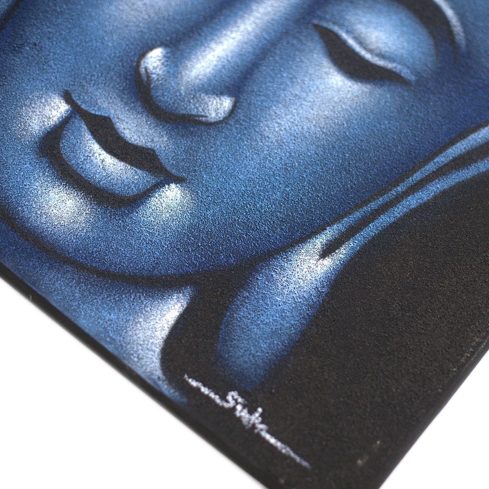 Blue Sand Finish Buddha Painting