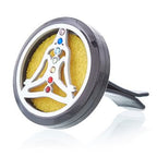 Pewter Yoga Chakra Car Diffuser Kit  30mm