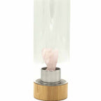Angel Rejuvenating Rose Quartz Crystal Infused Glass Water Bottle