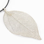 Silver  Bravery Leaf Necklace
