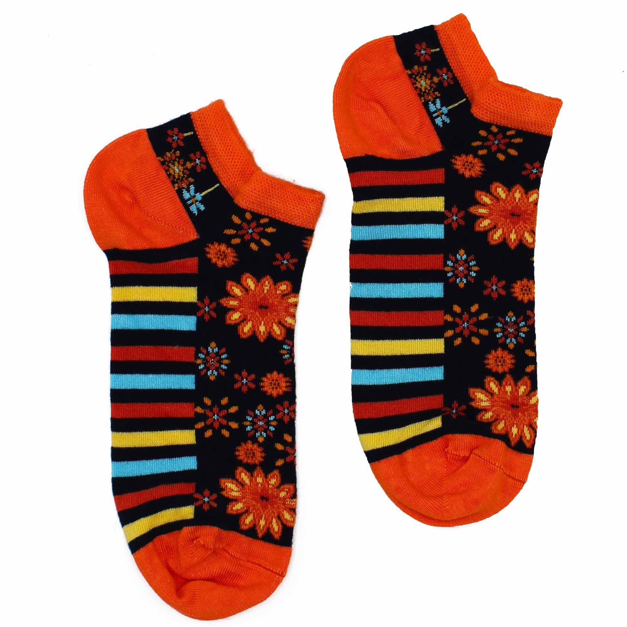Mandala Flowers Hop Hare Bamboo Socks Low S/M