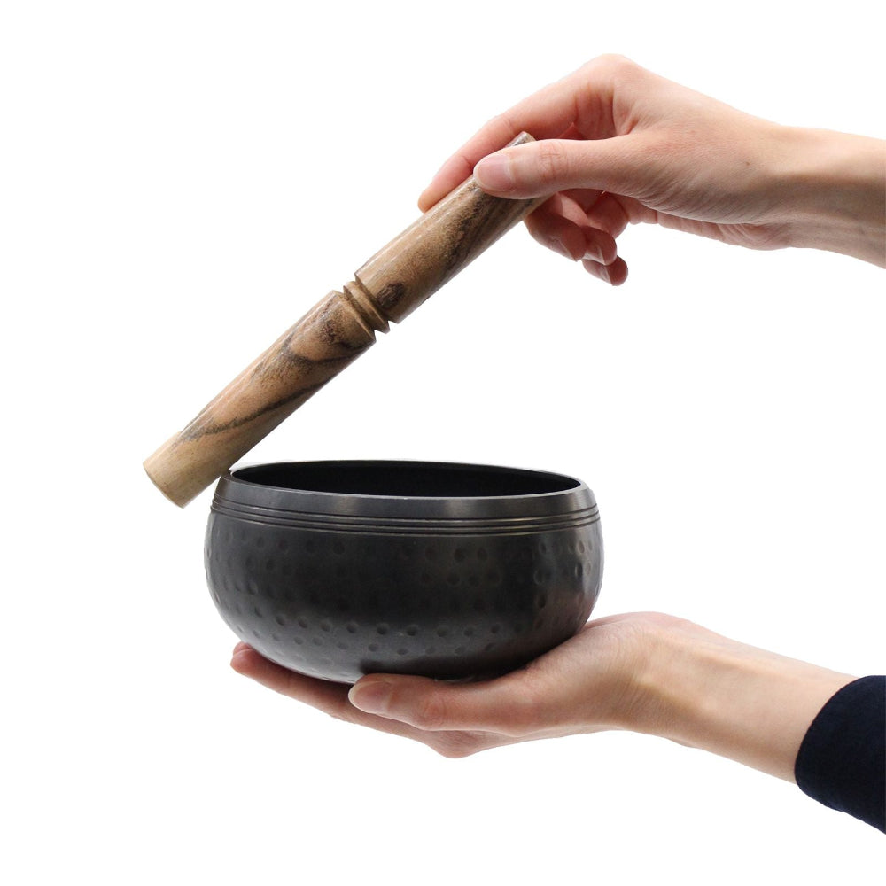 Small Black Beaten Bowl  14cm