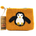 Cute Penguin Natural Felt Zipper Pouch (asst)
