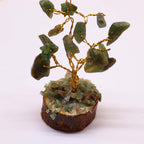 Green Aventurine (15 stone) Mini Gemstone Tree On Wood Base