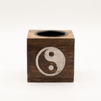 Yin Yang Square Mango Wood Oil Burner