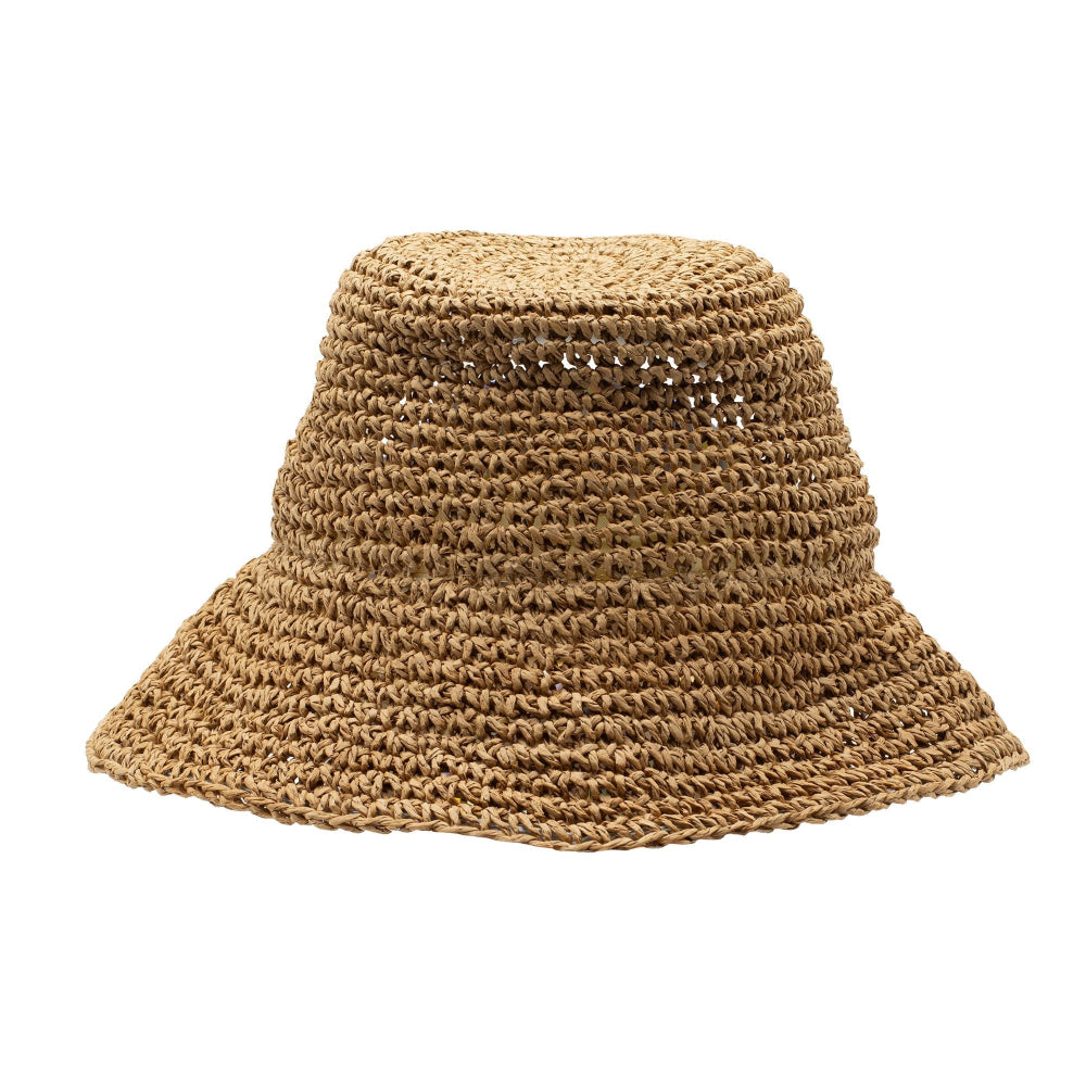 Natural Coffee Nomad Sari Floppy Straw Sun Hat