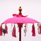 Pink Cotton Bali Home Decor Parasol 40cm