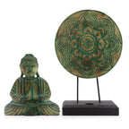 Green Buddha Knot Feng Shui Set