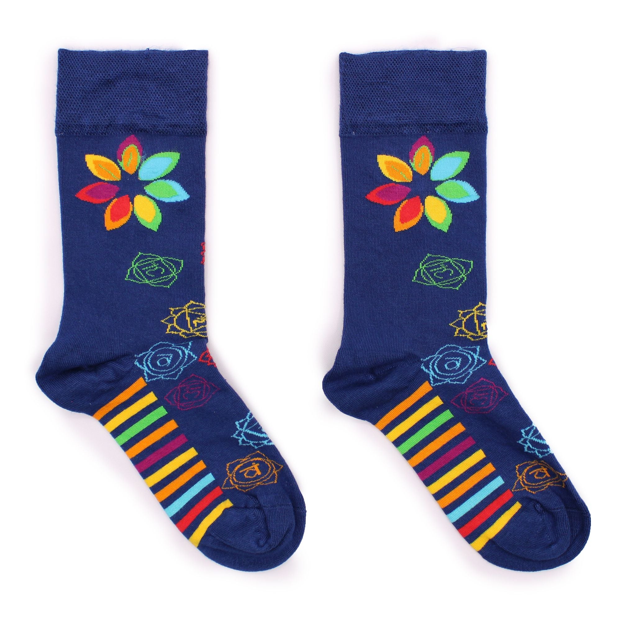 Rainbow Chakra Hop Hare Bamboo Socks M/L