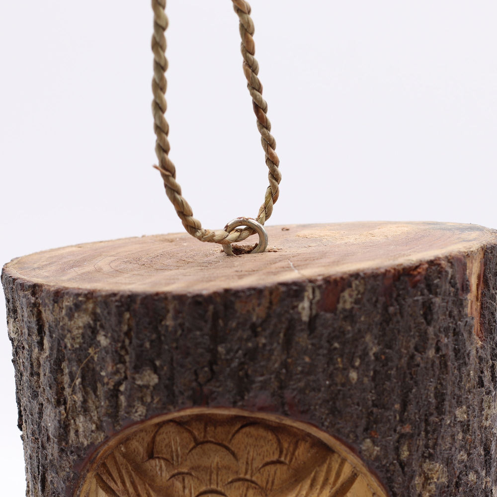 Wise Owl Tree Trunk Bird House