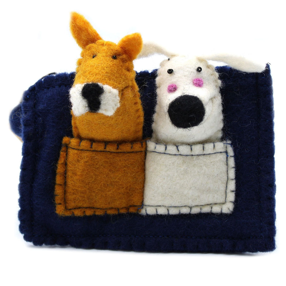 Puppy Pals Pouch with Finger Puppets