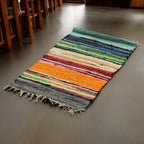 Rainbow Colours Small Rag Rug - 50x90cm