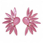 Angel Wings Soft Pink Vintage Glass Earrings