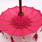 Pink Cotton Bali Home Decor Parasol 40cm