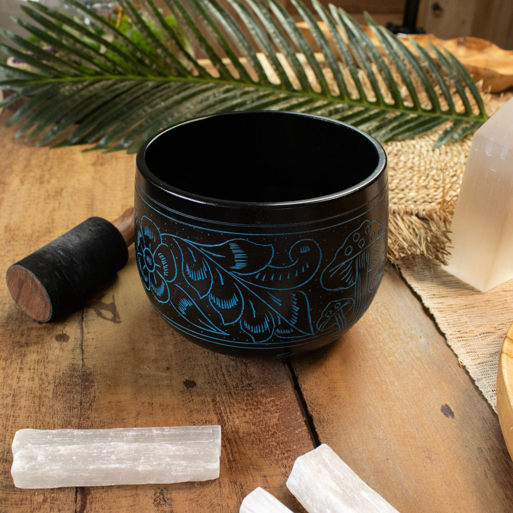 The Mushroom Cauldron Singing Bowl — Blue
