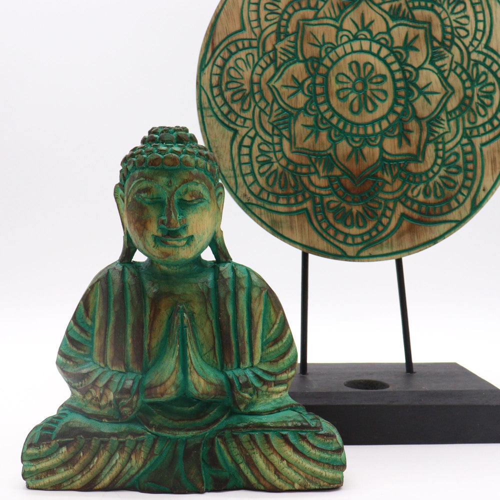 Green Buddha Knot Feng Shui Set