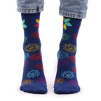 Rainbow Chakra Hop Hare Bamboo Socks S/M