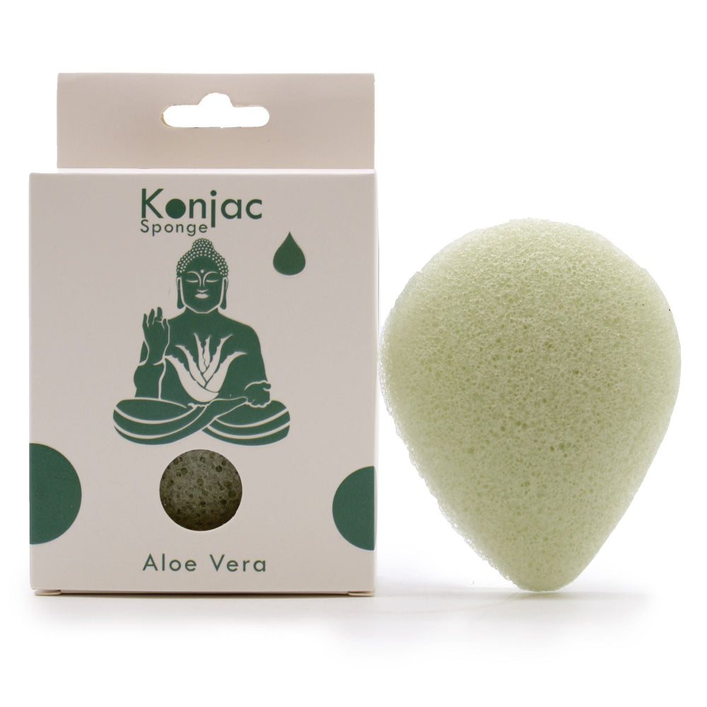 Aloe Vera Healing Teardrop Konjac Sponge