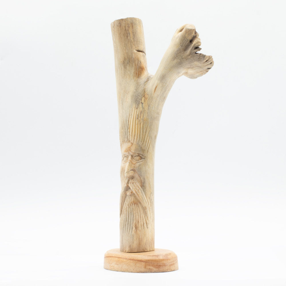 Handmade Parasite Wood Carving — Green Man